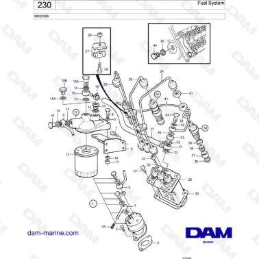 Volvo Penta MD2030B - Fuel system