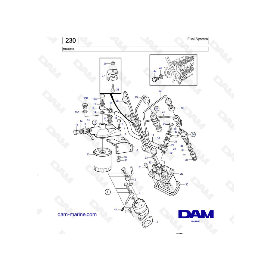 Volvo Penta MD2030B - Fuel system