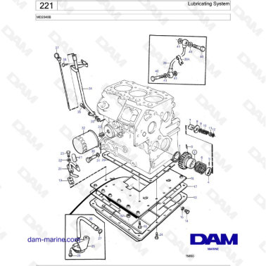 Volvo Penta MD2040B - Lubricating System