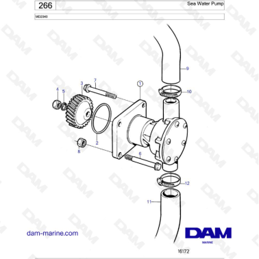 Volvo Penta MD2040 / MD2040B - Sea Water Pump