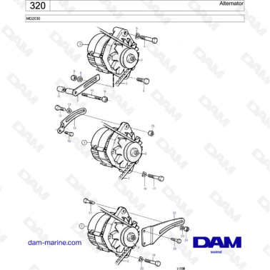 Volvo Penta MD2030B - Alternator