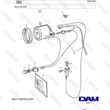 Volvo Penta MD2030B / MD2030 - Clock kit