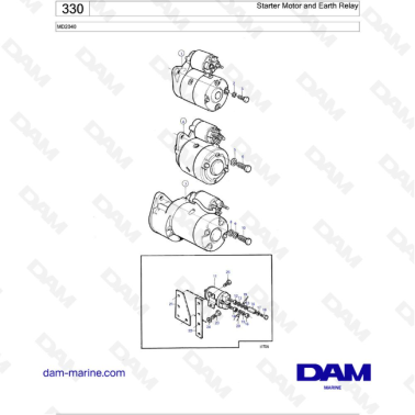 Volvo Penta MD2040 - Relé...