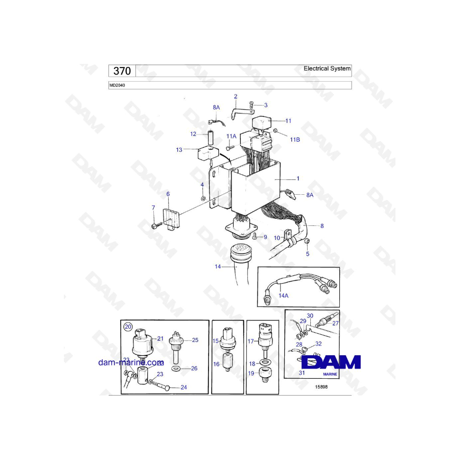 Volvo Penta MD2040 - Sistema eléctrico