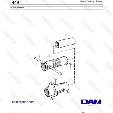 Volvo Penta MD2030B / MD2030 - Stern bearing