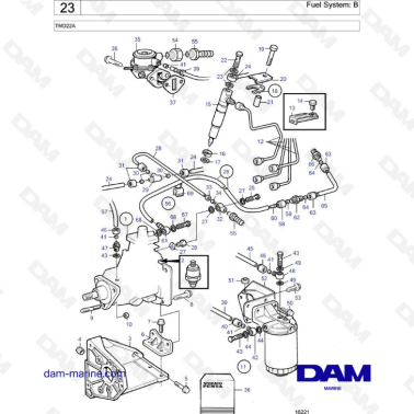 Volvo Penta TMD22A - Fuel system : B