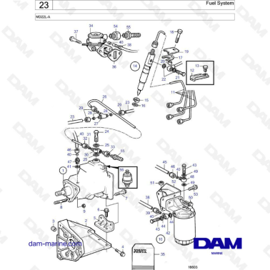 Volvo Penta MD22L-A - Fuel system