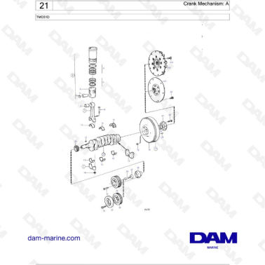 Volvo Penta  TMD31D - Crank Mechanism: A