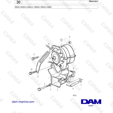 Alternador Volvo Penta...