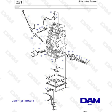 Volvo Penta D1-13F - Lubricating system