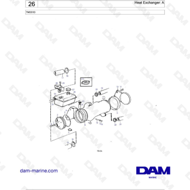 Volvo Penta TMD31D - Heat Exchanger: A