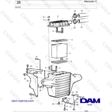 Volvo Penta AD31XD - Aftercooler: C