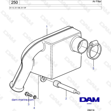 Volvo Penta D1-13 / D1-13B / D1-13F - Air filter