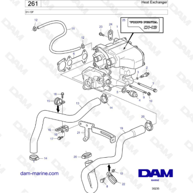 Volvo Penta D1-13F - Heat exchanger