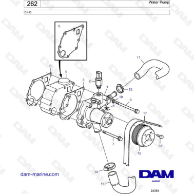 Volvo Penta D1-13 - Water pump