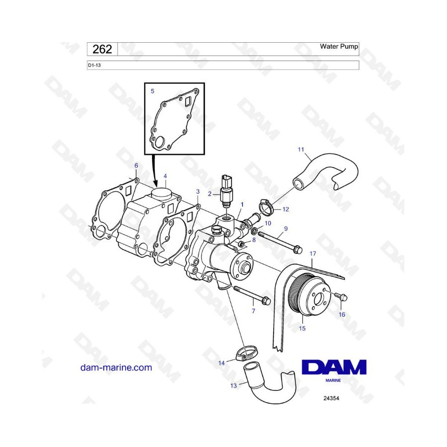 Volvo Penta D1-13 - Water pump