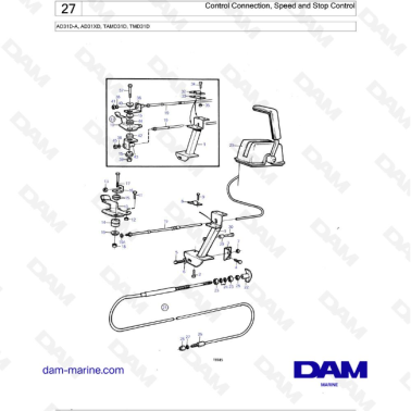 Volvo Penta AD31D-A / AD31XD / TAMD31D / TMD31D - Control Connection, Speed ans Stop Control