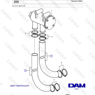Volvo Penta D1-13 / D1-13B / D1-13F - Vaccum valve