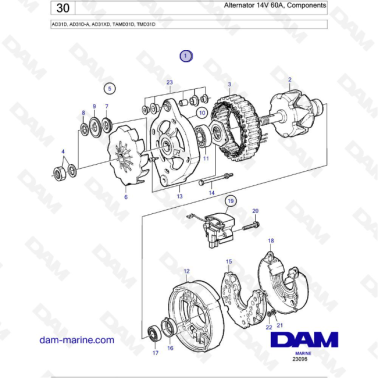 Alternador Volvo Penta...