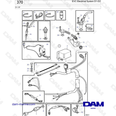 Volvo Penta D1-13F - EVC Electrical system D1-D2