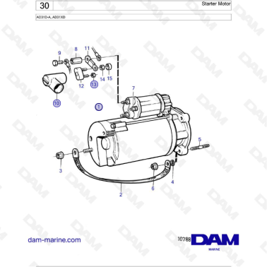 Volvo Penta AD31D-A / AD31XD - Starter Motor