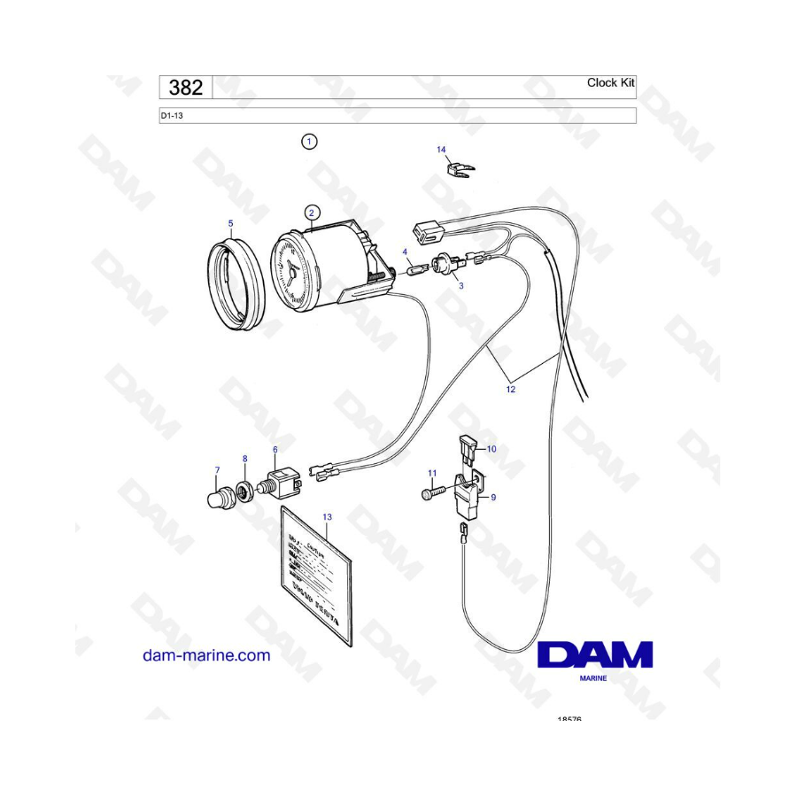 Volvo Penta D1-13 - Clock kit