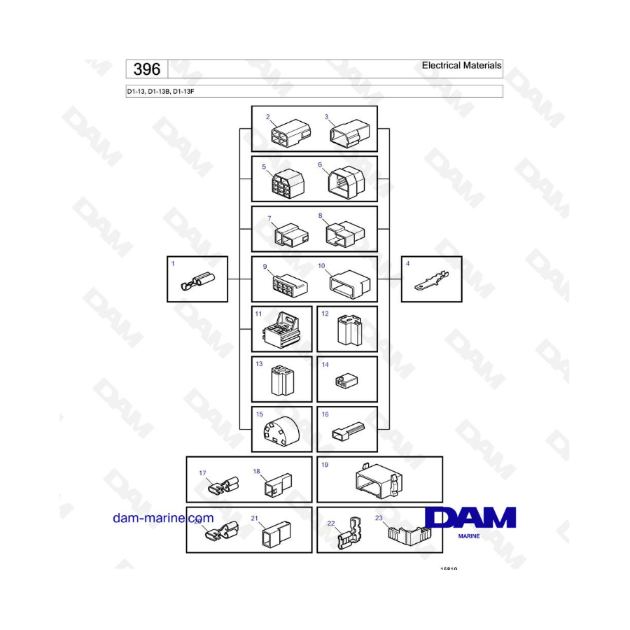 Volvo Penta D1-13 / D1-13B / D1-13F - Electrical materials Volvo Penta D1-13 / D1-13B / D1-13F - Electrical materials