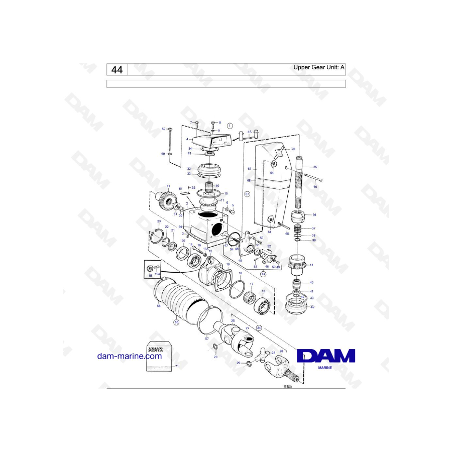 Volvo Penta AD31D / AD31D-A / AD31XD / TAMD31D / TMD31D - Upper Gear Unit: A
