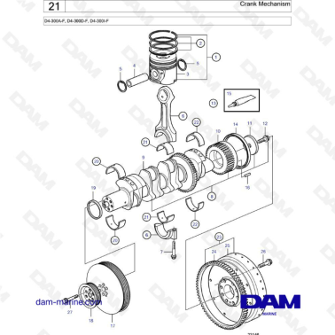 Volvo Penta D4-300A-F,...