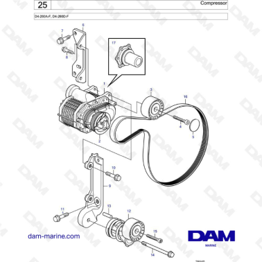 Volvo Penta D4-260A-F / D4-260D-F - Compressor