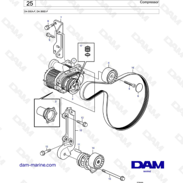 Volvo Penta D4-300A-F / D4-300D-F - Compressor