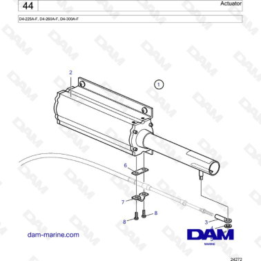 Volvo Penta D4-225A-F, D4-260A-F, D4-300A-F - Actuator