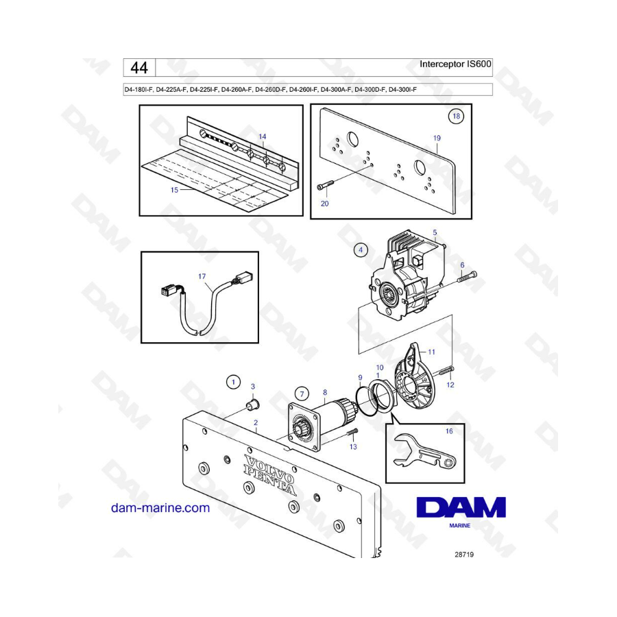 Volvo Penta D4-180 / D4-225 / D4-260 / D4-300 - Interceptor IS600