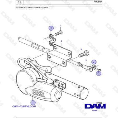 Volvo Penta D3-140A-H / D3-170A-H / D3-200A-H / D3-220A-H - Actuator