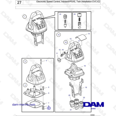 Volvo Penta D3-110I-H / D3-140I-H / D3-150I-H / D3-170I-H / D3-200I-H / D3-220I-H / D3-140A-H - Electronic Speed Control,