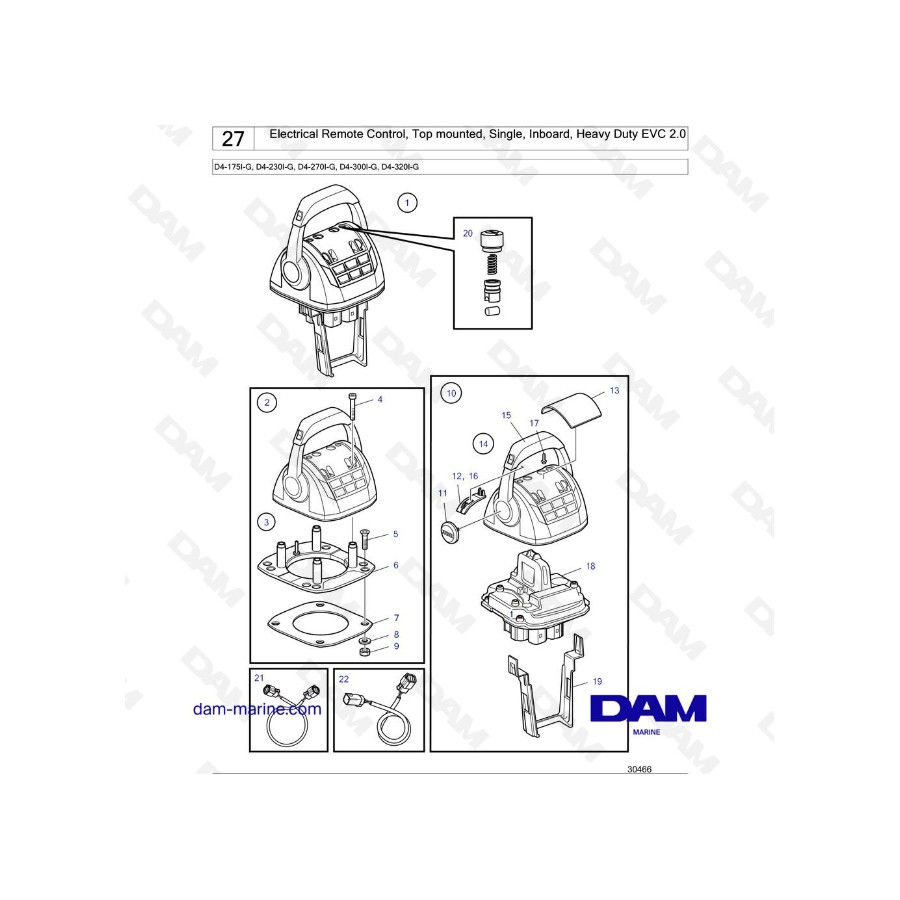 Volvo Penta D4-175I-G / D4-230I-G / D4-270I-G / D4-300I-G / D4-320I-G / D4-230A-G / D4-270A-G / D4-300A-G - Electrical Remote Volvo Penta D4-175I-G / D4-230I-G / D4-270I-G / D4-300I-G / D4-320I-G / D4-230A-G / D4-270A-G / D4-300A-G - Electrical Remote