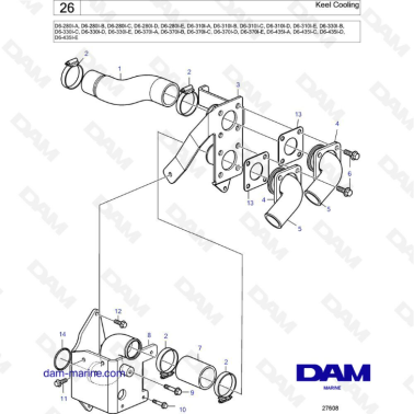 Volvo Penta D6-280 / D6-310 / D6-330 / D6-370 / D6-435 - Keel cooling