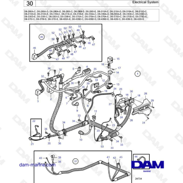 Volvo Penta D6 - Electrical system