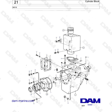 Volvo Penta MD1B - Cylinder block