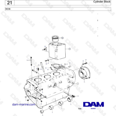 Volvo Penta MD3B - Bloque...