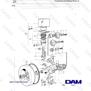 Volvo Penta MD2B - Crankshaft & related parts