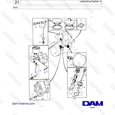Volvo Penta MD2B - Lubricating system : A