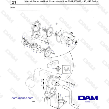 Volvo Penta MD3B - Arranque...