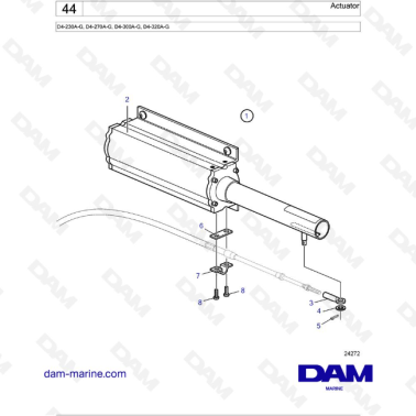 Volvo Penta D4-175I-G / D4-230I-G / D4-270I-G / D4-300I-G / D4-320I-G / D4-150A-G / D4-230A-G / D4-270A-G - Actuator