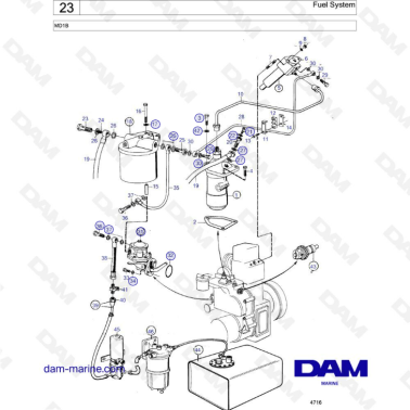 Volvo Penta MD1B - Fuel system