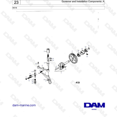 Volvo Penta MD1B - Governor & installation components