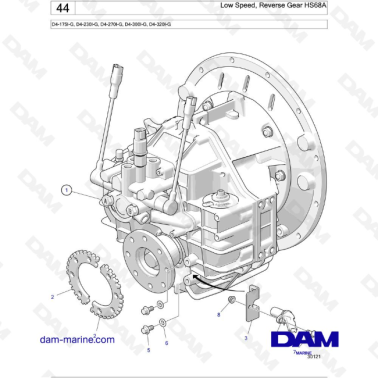 Volvo Penta D4-175I-G / D4-230I-G / D4-270I-G / D4-300I-G / D4-320I-G / D4-150A-G / D4-230A-G / D4-270A-G - Low Speed,