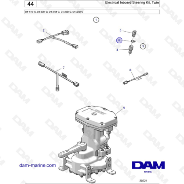 Volvo Penta D4-175I-G / D4-230I-G / D4-270I-G / D4-300I-G / D4-320I-G / D4-150A-G / D4-230A-G / D4-270A-G - Electrical Inboard