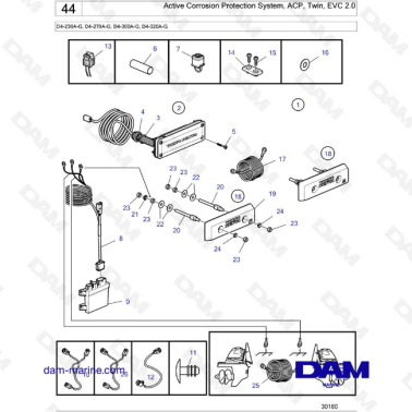 Volvo Penta D4-175I-G / D4-230I-G / D4-270I-G / D4-300I-G / D4-320I-G / D4-150A-G / D4-230A-G / D4-270A-G - Active Corrosion