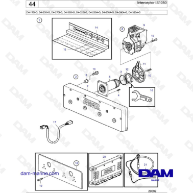 Volvo Penta D4-175I-G / D4-230I-G / D4-270I-G / D4-300I-G / D4-320I-G / D4-150A-G / D4-230A-G / D4-270A-G - Interceptor IS
